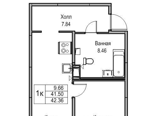 квартира г Санкт-Петербург ул Ивинская 19к/1 Беговая фото 1