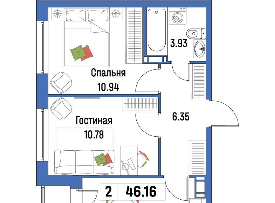 квартира р-н Всеволожский г Мурино ЖК «Урбанист» Девяткино фото 1