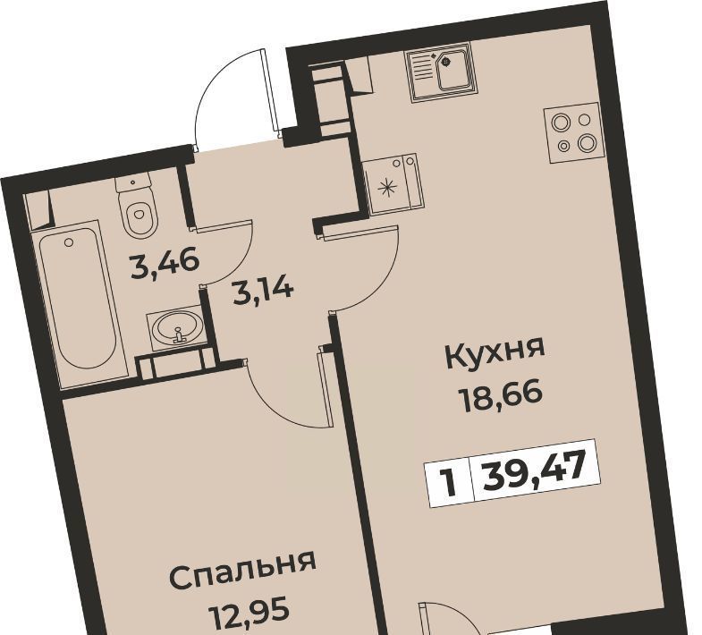 квартира р-н Всеволожский г Мурино пр-кт Авиаторов Балтики 29к/2 Девяткино фото 1