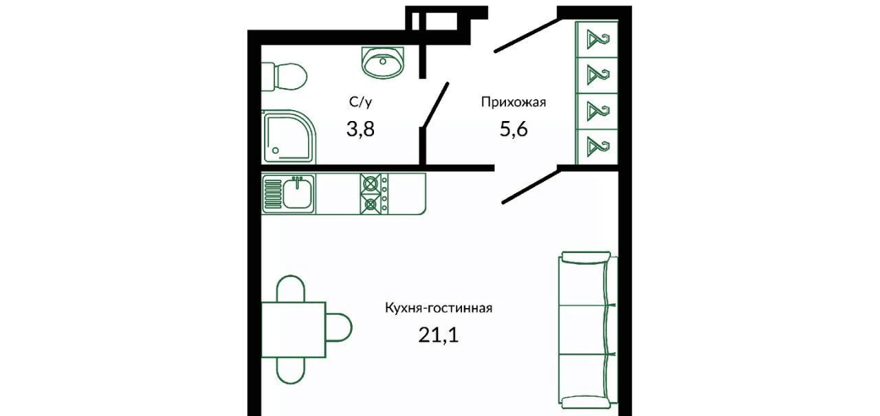 квартира г Сочи р-н Адлерский ул Искры 66/9к 1 фото 1