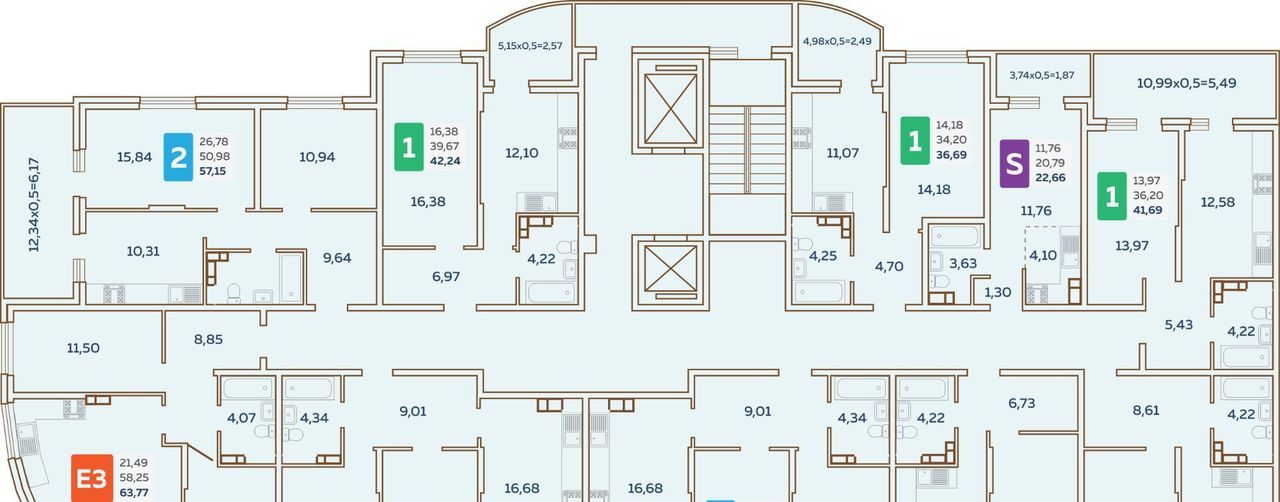 квартира г Краснодар р-н Прикубанский ул им. Кирилла Россинского 3/2к 1 фото 2