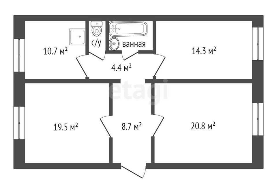 квартира г Красноярск ул Энергетиков 65 городской округ Красноярск фото 1