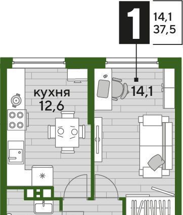 квартира г Краснодар р-н Прикубанский ул им. Анны Ахматовой фото 1