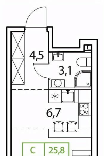 квартира д Рузино р-н мкр Кутузовский ЖК Новый Зеленоград 4к/2 Зеленоград — Крюково, Химки городской округ фото 1