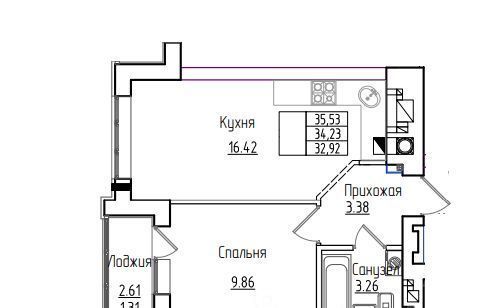 квартира г Калининград р-н Ленинградский ул Согласия 53б фото 1