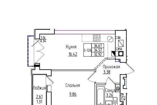 квартира г Калининград р-н Ленинградский ул Согласия 53б фото 1