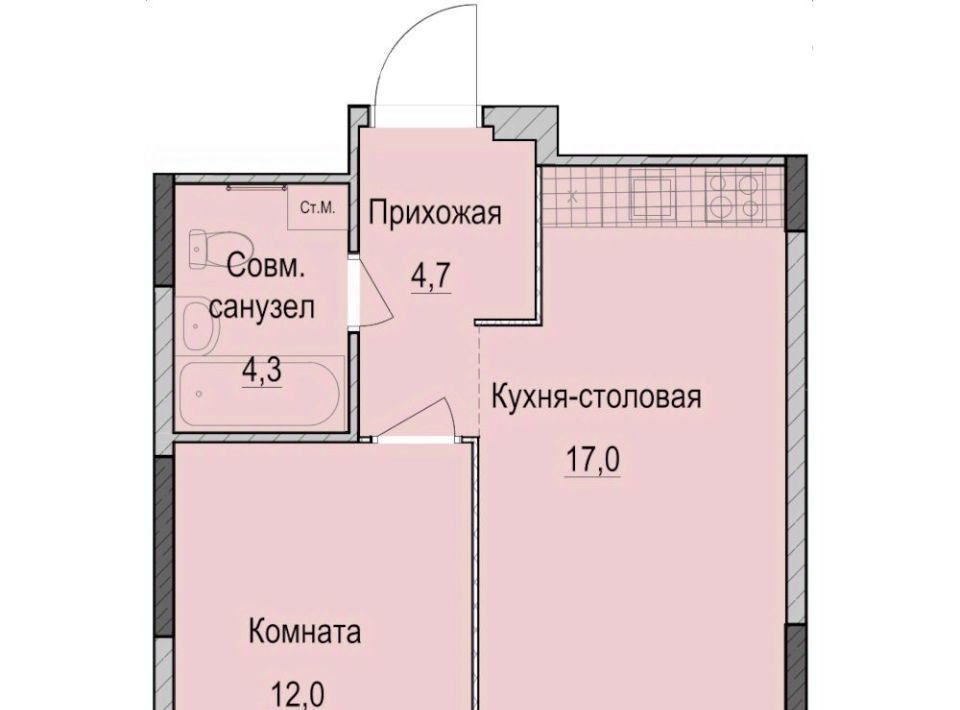 квартира г Казань ЖК «Ферма-2» Проспект Победы, жилмассив фото 1