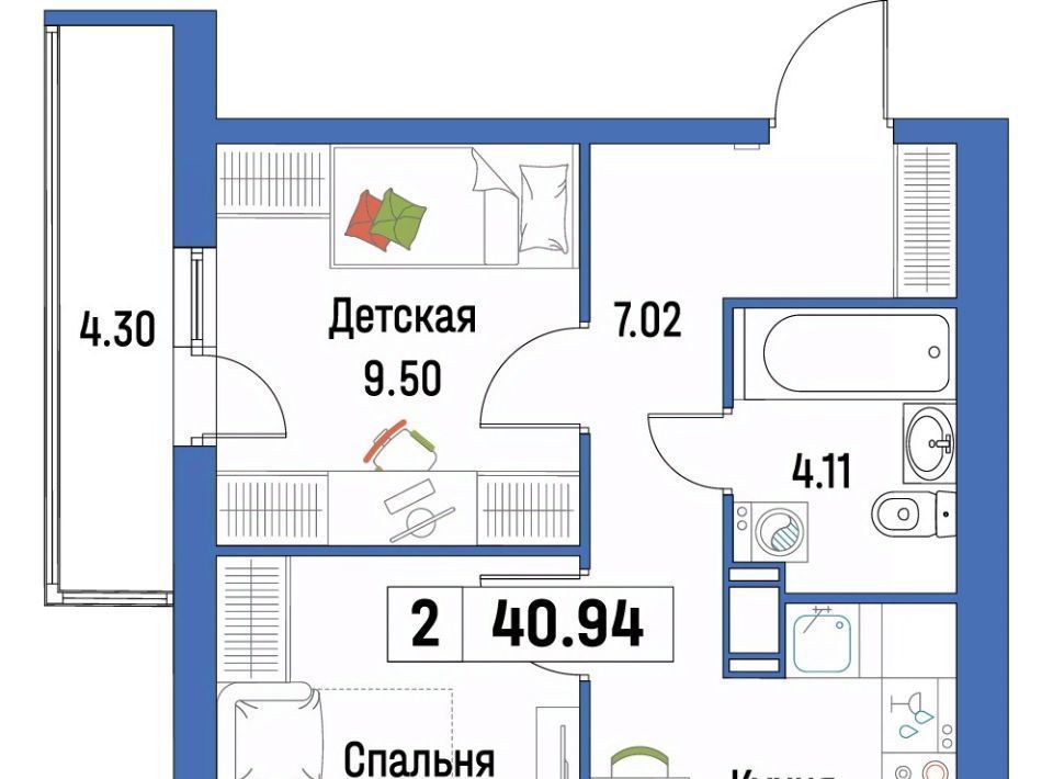 квартира р-н Всеволожский г Мурино ЖК «Урбанист» Девяткино фото 1