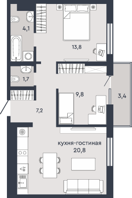 квартира г Екатеринбург Екатеринбург, Александровская улица, 3А, муниципальное образование фото 2