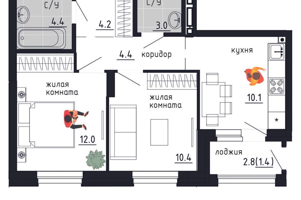 квартира г Пермь ул Газеты Звезда 5 городской округ Пермь фото 1