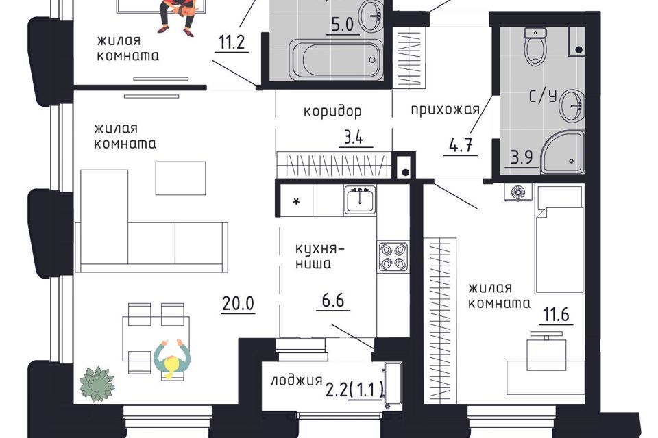 квартира г Пермь ул Газеты Звезда 5 городской округ Пермь фото 1