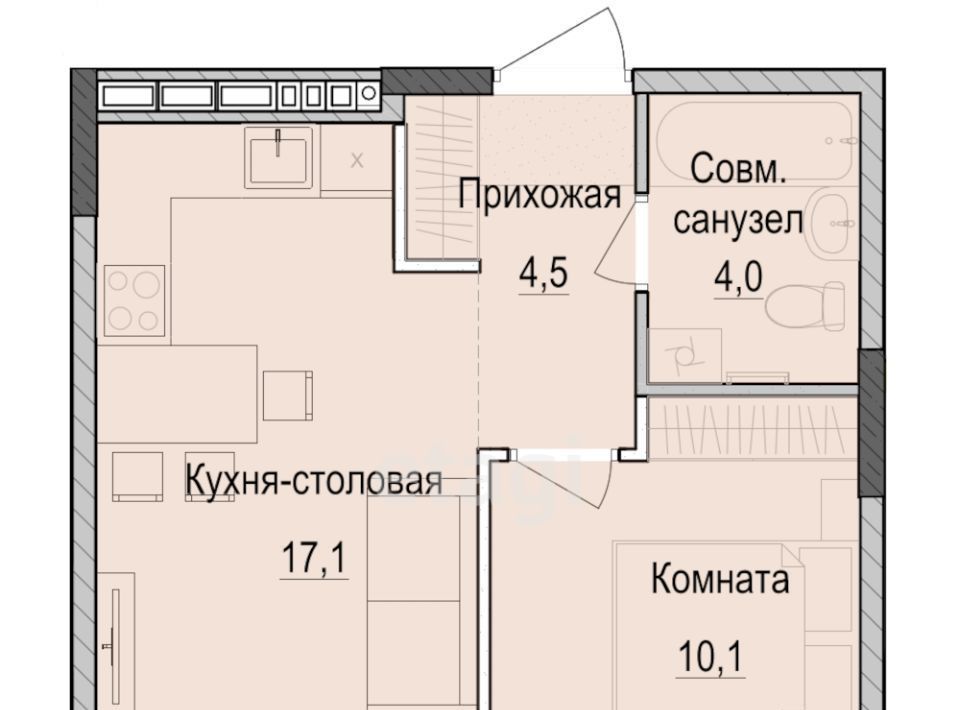 квартира г Казань ул Южно-Промышленная Аметьево фото 1