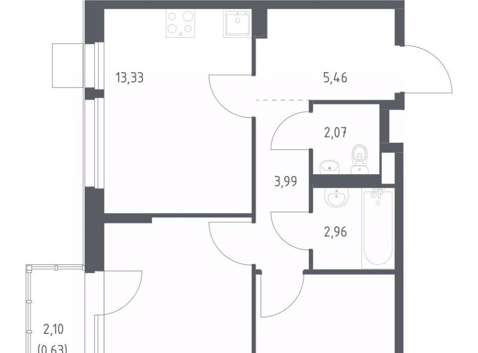 квартира г Москва п Кокошкино Кокошкино, № 37 кв-л фото 1