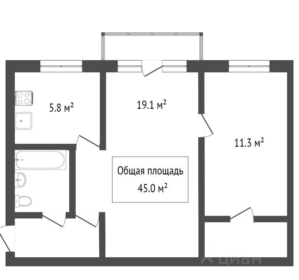 квартира г Новосибирск Маршала Покрышкина ул Гоголя 43а фото 5