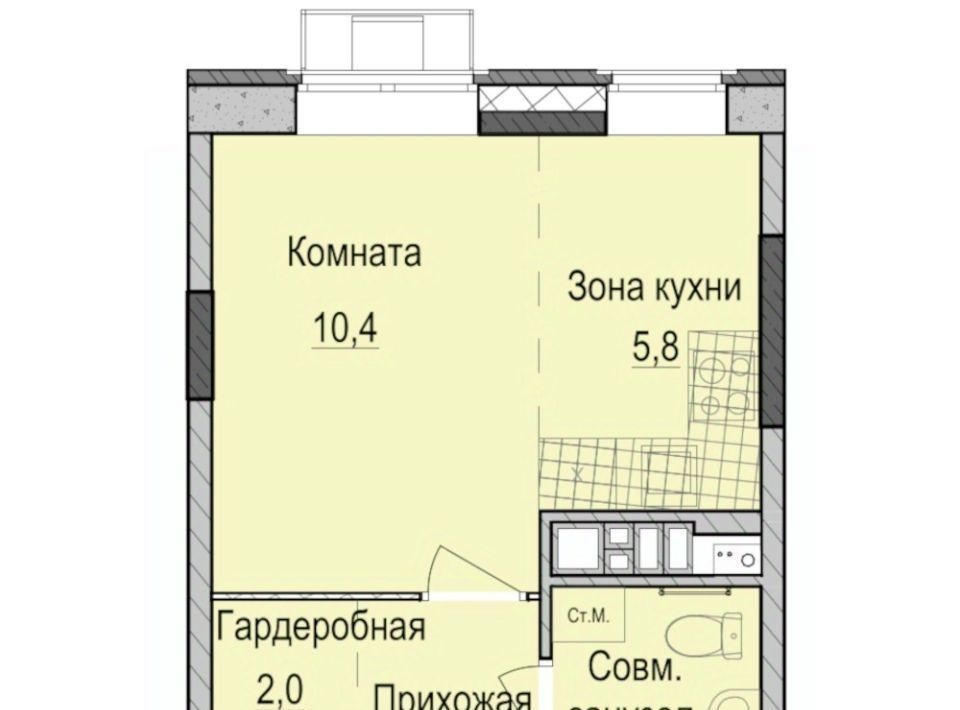 квартира г Казань ЖК «Ферма-2» Проспект Победы, жилмассив фото 1