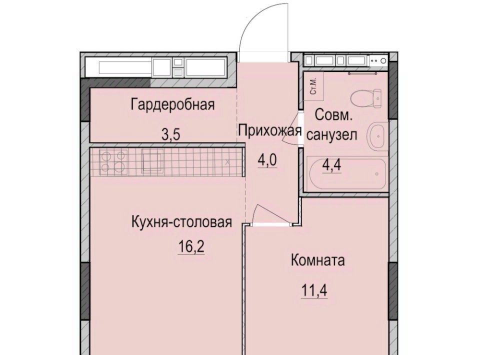 квартира г Казань ЖК «Ферма-2» Проспект Победы, жилмассив фото 1