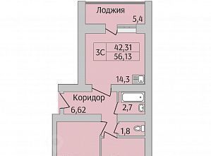 квартира г Новосибирск метро Площадь Гарина-Михайловского ул Юности 7 фото 1