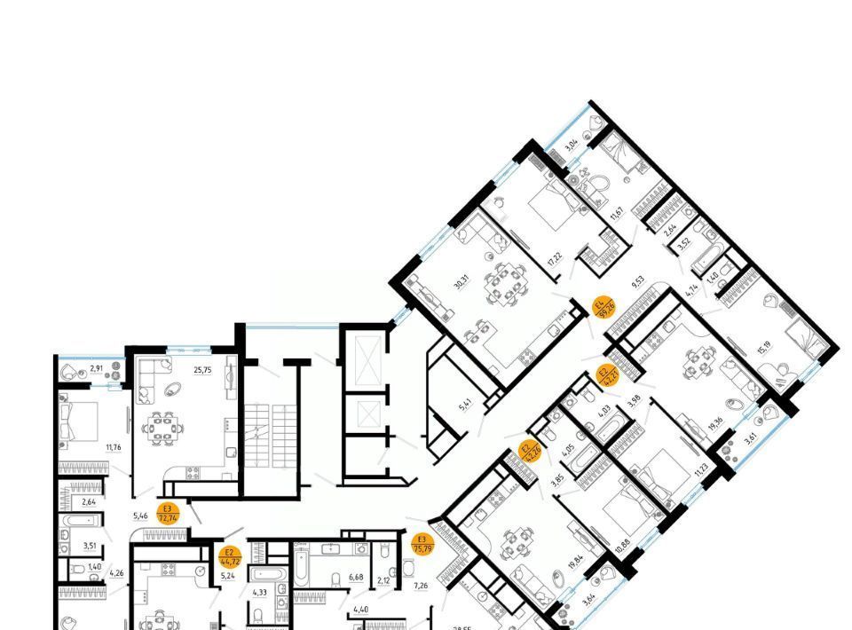 квартира г Рязань р-н Железнодорожный ш Московское 2 фото 3