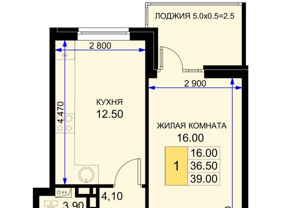 квартира р-н Динской п Южный ул Екатерининская 5к/2 Южно-Кубанское с/пос фото 1