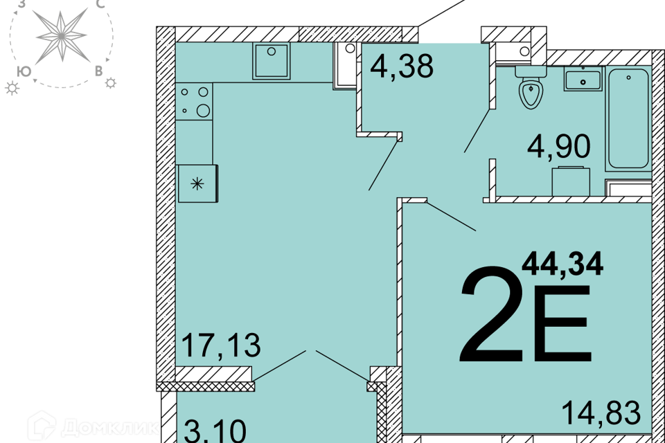 квартира г Екатеринбург ул Академика Парина 35 Екатеринбург, муниципальное образование фото 1