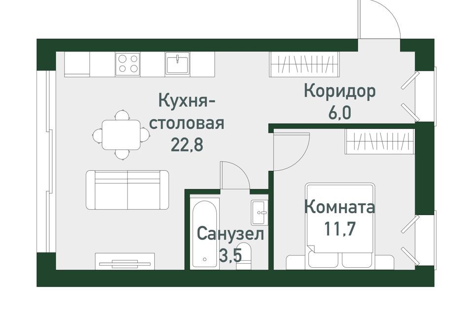 квартира р-н Сосновский п Западный б-р Цветной фото 1