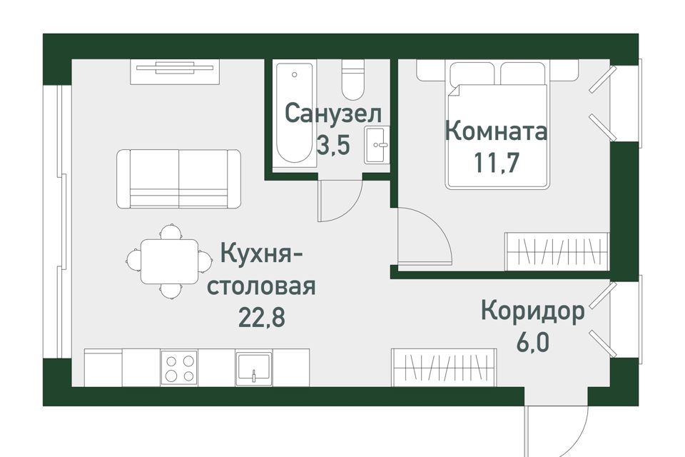 квартира р-н Сосновский п Западный б-р Цветной фото 1