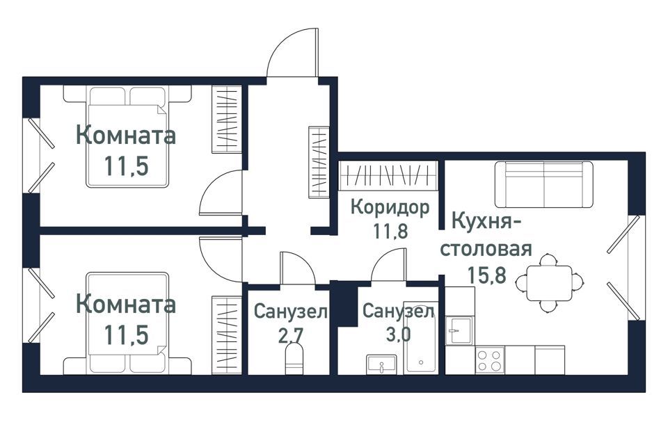 квартира р-н Сосновский п Западный ул Просторная фото 1