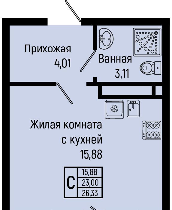 квартира р-н Туапсинский с Ольгинка ул Солнечная Новомихайловское городское поселение фото 1