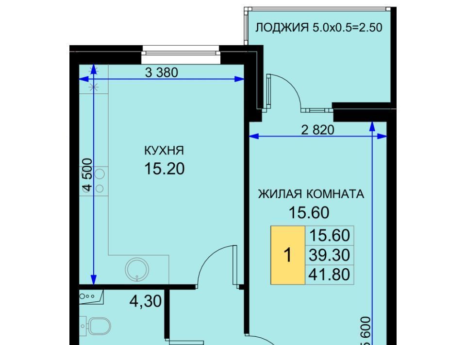 квартира р-н Динской п Южный ЖК «История-2» Южно-Кубанское с/пос фото 1