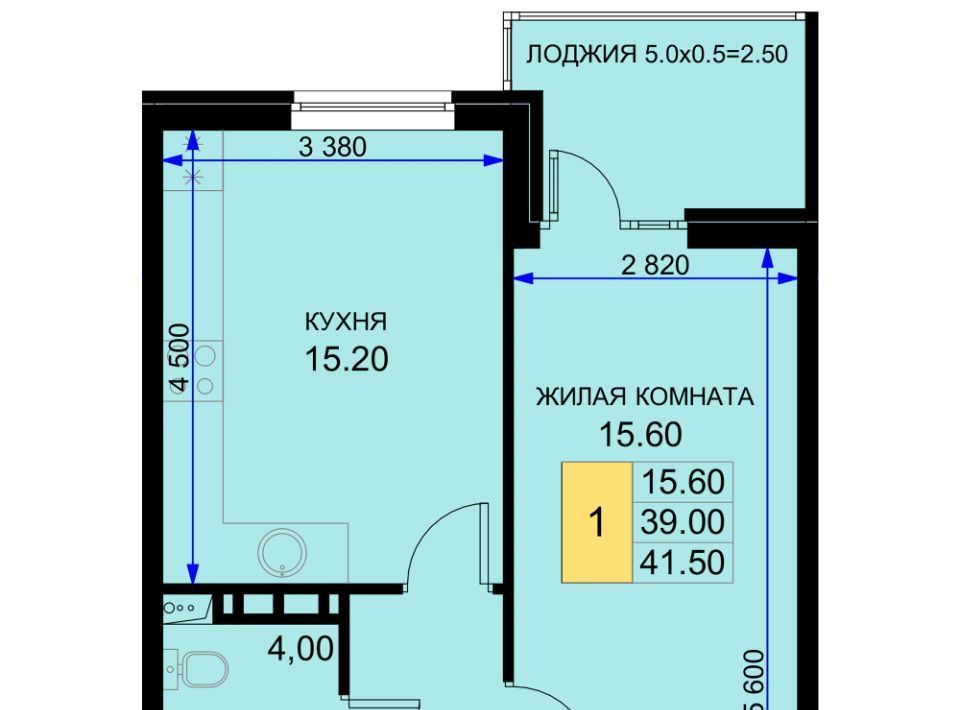 квартира р-н Динской п Южный ЖК «История-2» Южно-Кубанское с/пос фото 1