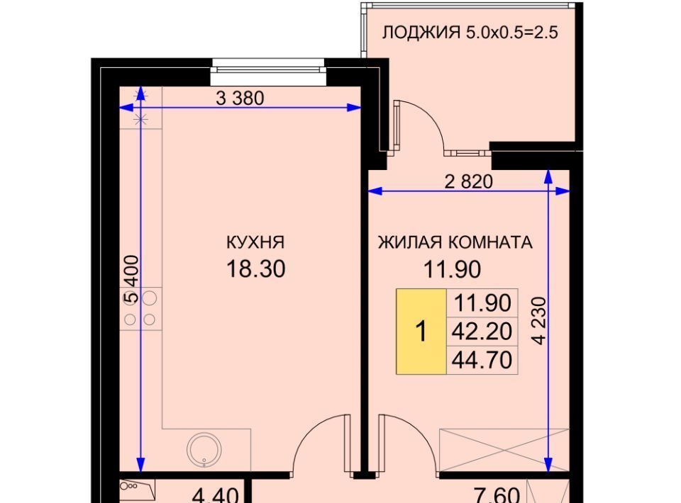 квартира р-н Динской п Южный ул Екатерининская 3к/1 Южно-Кубанское с/пос фото 1