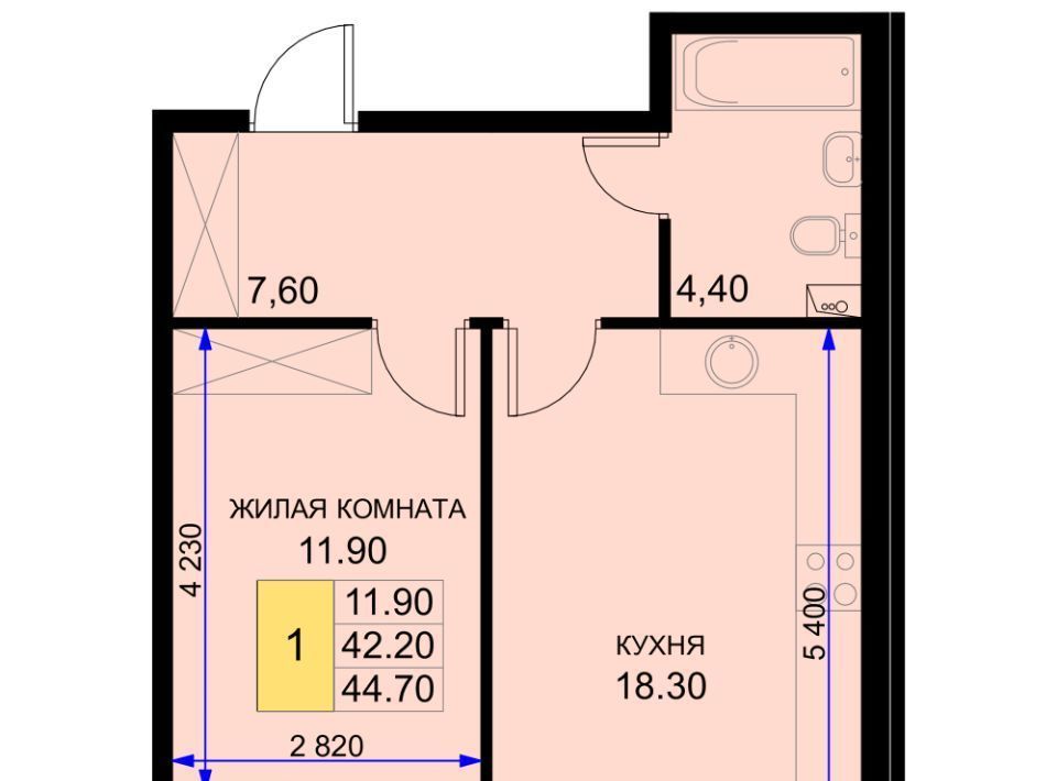 квартира р-н Динской п Южный ЖК «История-2» Южно-Кубанское с/пос фото 1