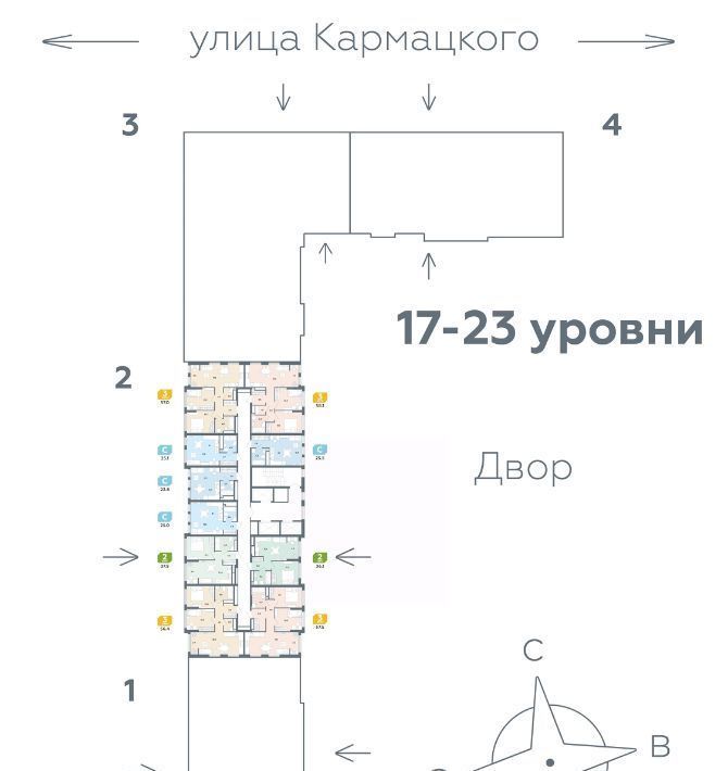 квартира г Тюмень р-н Центральный ул Евгения Войнова 3 фото 2