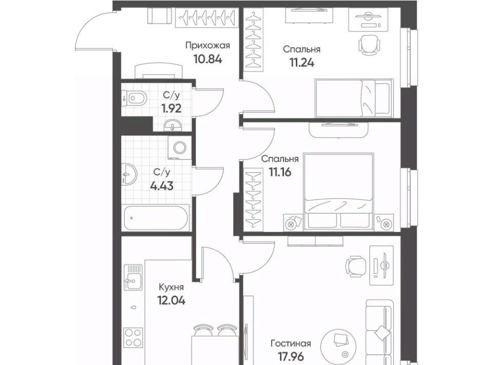 квартира г Казань Козья слобода ул Гаврилова 5вк/2 фото 1