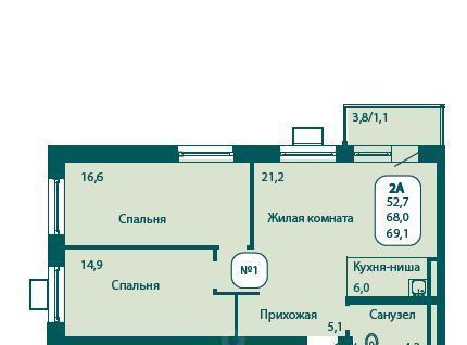 квартира городской округ Солнечногорск рп Андреевка ЖК «Андреевка» 2 Зеленоград — Крюково фото 1