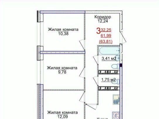 квартира г Ярославль р-н Фрунзенский ЖК «АЭРОПАРК» фото 1