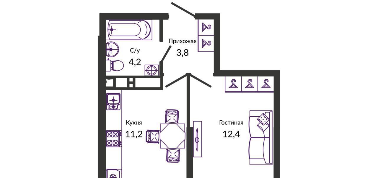 квартира г Краснодар р-н Прикубанский ул им. Героя Георгия Бочарникова 2/1 фото 1