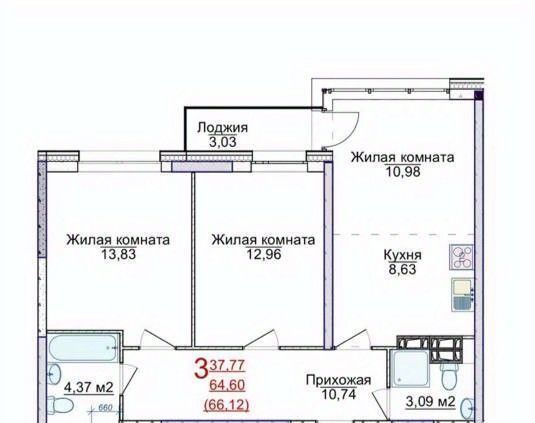 квартира г Ярославль р-н Фрунзенский ЖК «АЭРОПАРК» фото 1