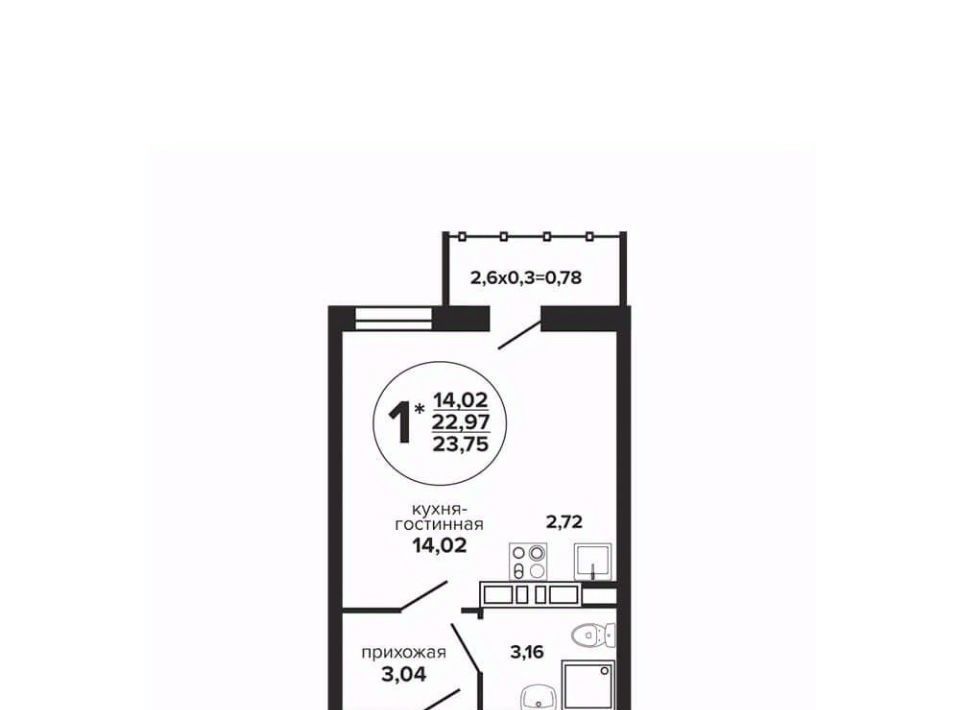 квартира г Краснодар р-н Прикубанский ул Российская 257/7 1 фото 1