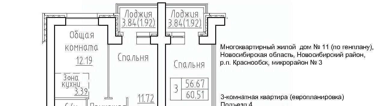 квартира р-н Новосибирский рп Краснообск мкр 3 20 Площадь Маркса фото 1