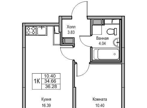 квартира г Санкт-Петербург ул Ивинская 5к/2 Беговая фото 1