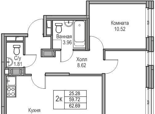 квартира г Санкт-Петербург ул Ивинская 1к/4 Беговая фото 1