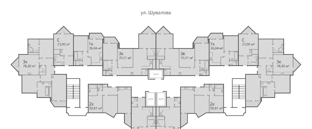 квартира р-н Всеволожский г Мурино ул Шувалова 34 Девяткино фото 2