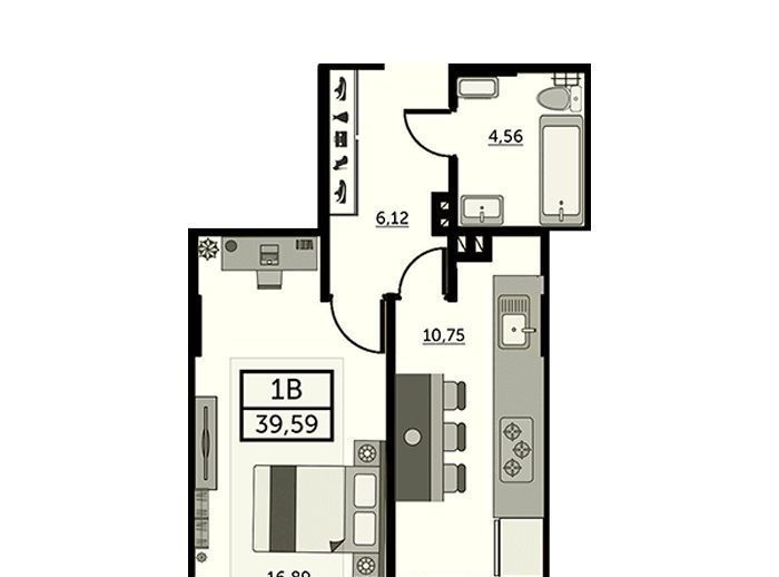 квартира г Ростов-на-Дону р-н Кировский ул Красноармейская 157в/83с 3 фото 1