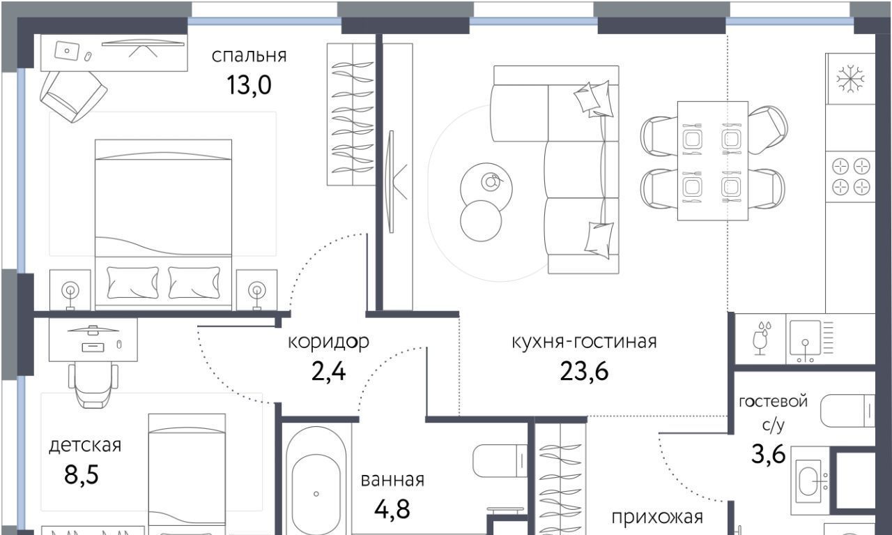 квартира г Москва метро Бульвар Рокоссовского ЖК «Сиреневый парк» фото 1