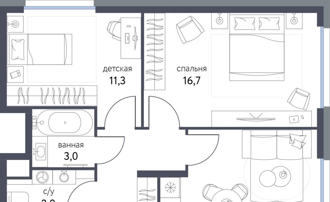 квартира г Москва метро Бульвар Рокоссовского ЖК «Сиреневый парк» фото 1