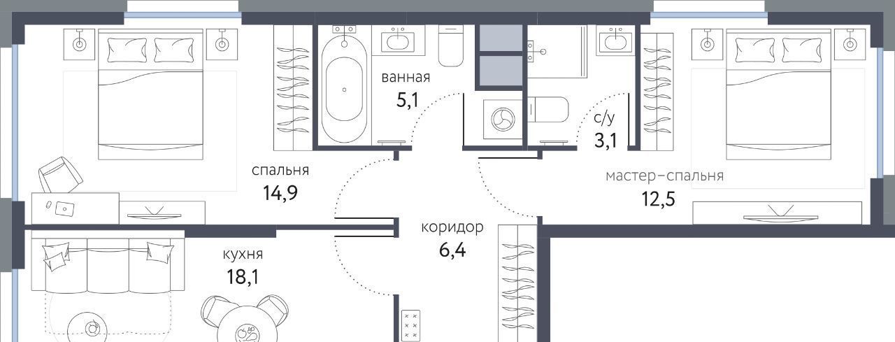 квартира г Москва метро Бульвар Рокоссовского ЖК «Сиреневый парк» фото 1