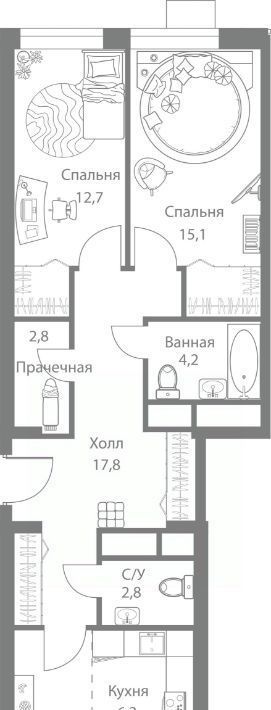 квартира г Москва метро Сетунь ЖК Стеллар Сити фото 1