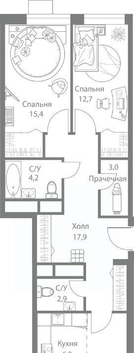 квартира г Москва метро Сетунь ЖК Стеллар Сити фото 1