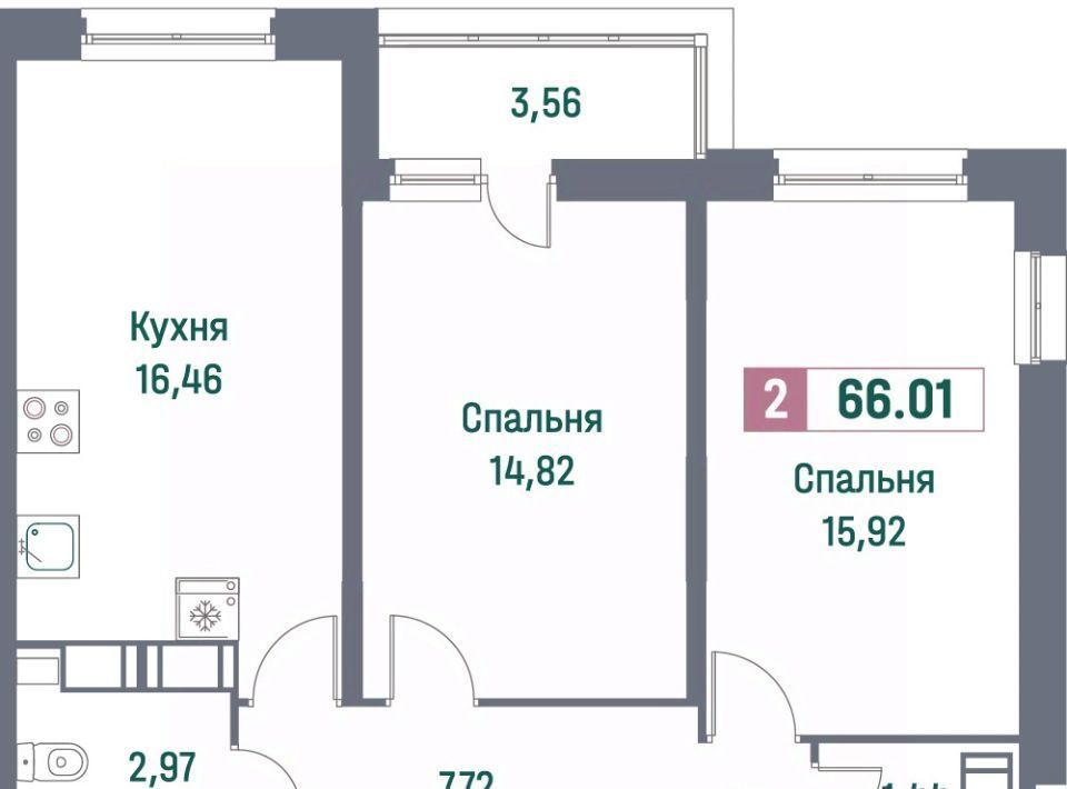 квартира р-н Всеволожский г Мурино пр-кт Ручьевский 1/24 Девяткино фото 1